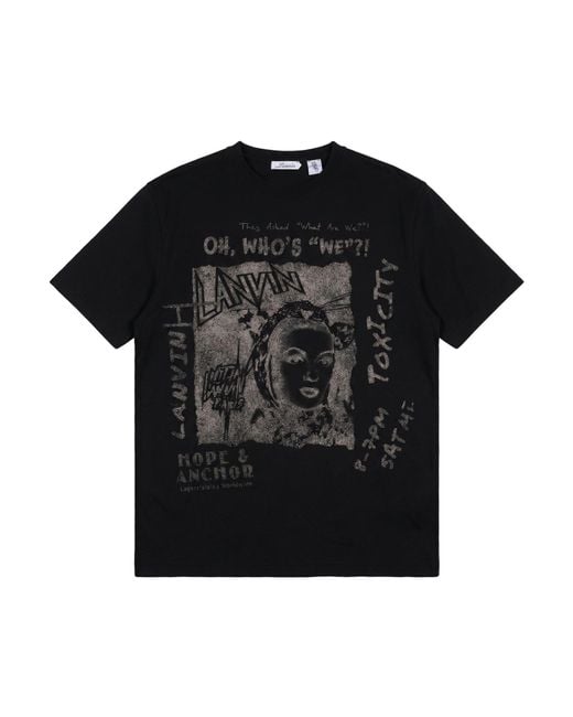 Lanvin Black T-Shirt Cotton for men