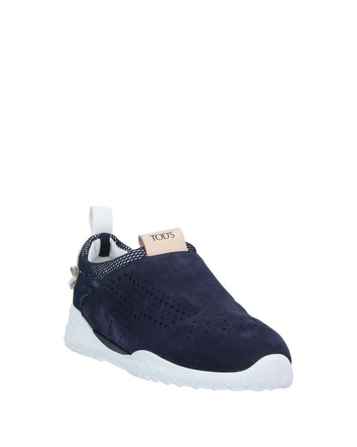 Tod's Blue Midnight Sneakers Soft Leather, Textile Fibers