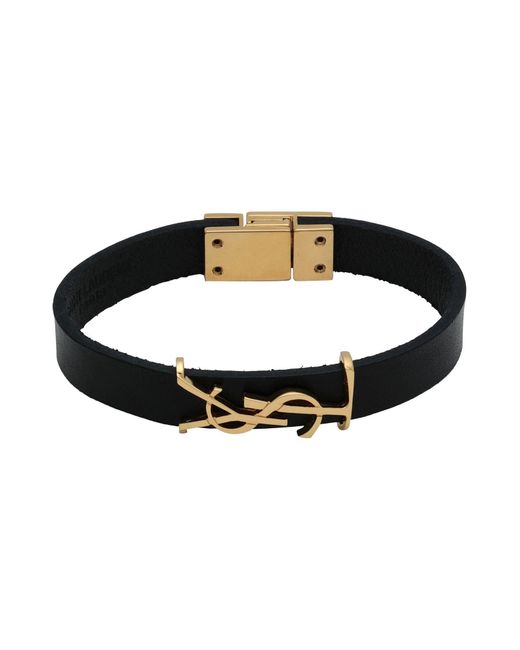 Saint Laurent Black Bracelet for men