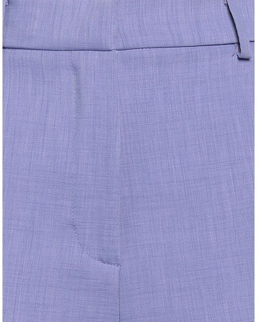 SOLOTRE Blue Pants Polyester, Elastane, Acetate, Viscose