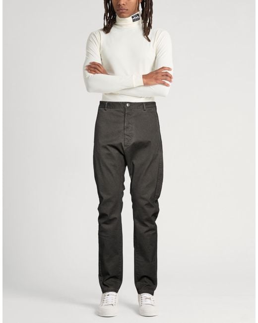 MD75 Gray Pants Cotton, Elastane for men