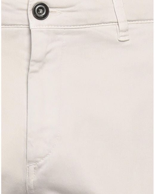 40weft White Ivory Pants Cotton, Elastane for men