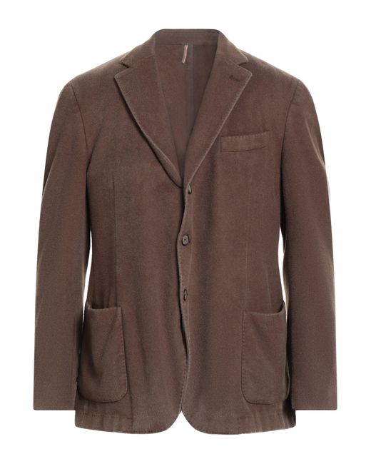 Santaniello Brown Blazer Wool for men