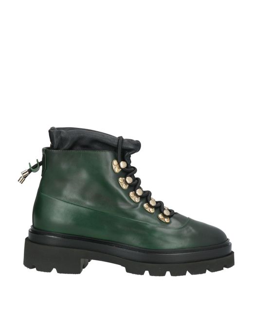 Santoni Green Ankle Boots