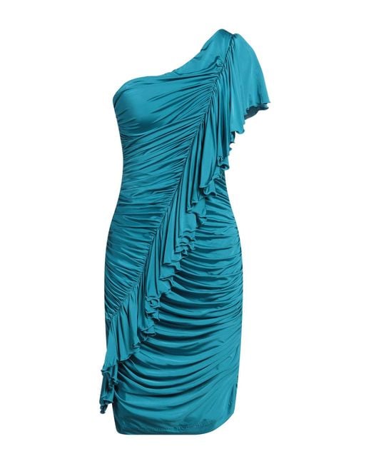 La Petite Robe Di Chiara Boni Blue Midi Dress Polyamide, Elastane