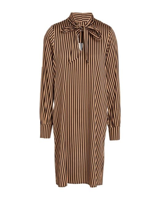 Shirtaporter Brown Mini Dress Viscose, Elastane
