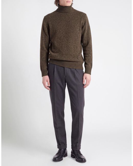 Roberto Collina Brown Turtleneck Merino Wool, Cashmere for men