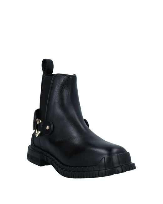 Love Moschino Black Ankle Boots