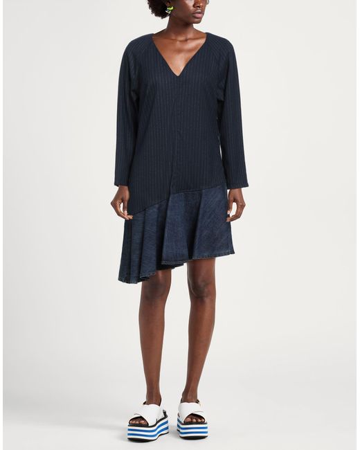 Dixie Blue Mini Dress Polyester, Viscose, Elastane, Cotton
