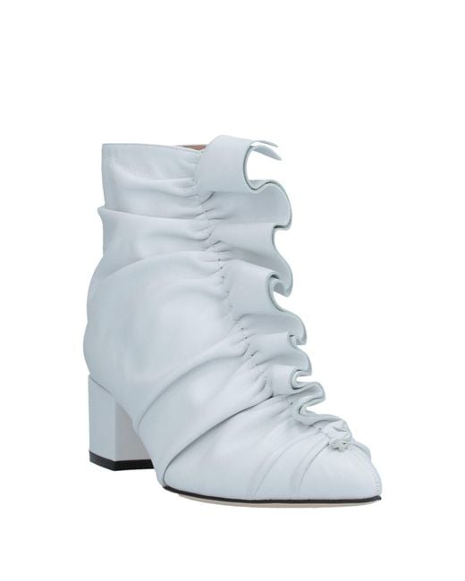 Sergio Rossi White Ankle Boots