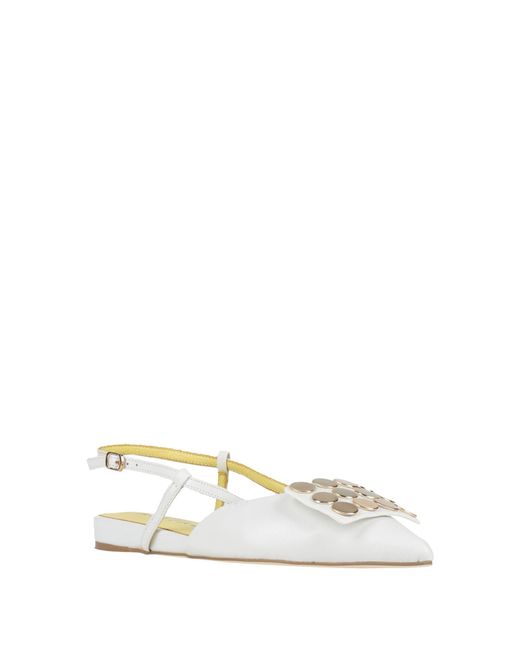 Apepazza White Ballet Flats