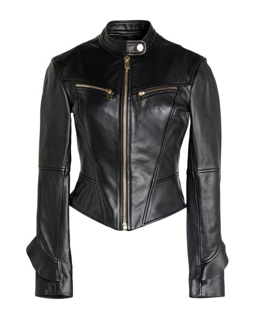 Pinko Black Jacket Sheepskin