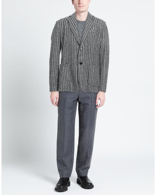 DISTRETTO 12 Gray Blazer for men