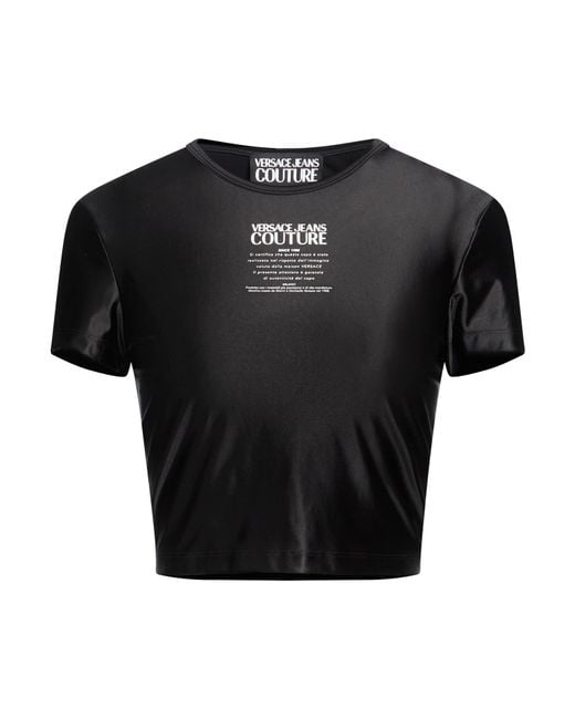 Versace Jeans Couture Black T-Shirt Polyamide, Elastane