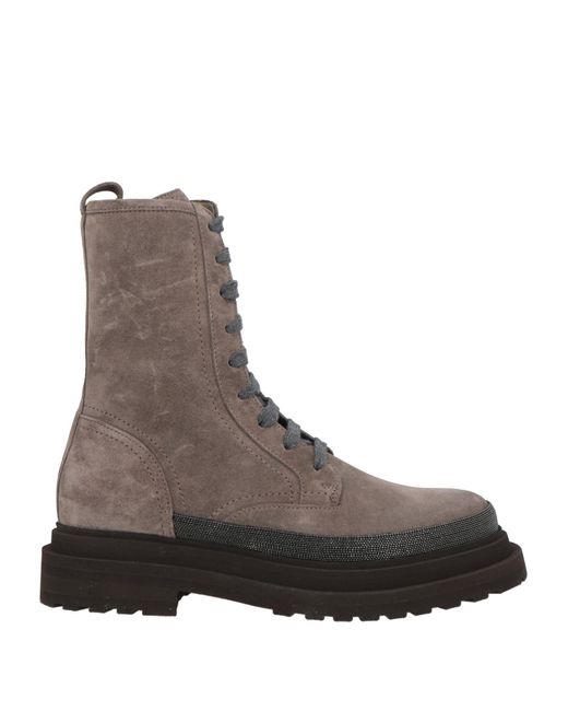 Brunello Cucinelli Brown Ankle Boots Leather