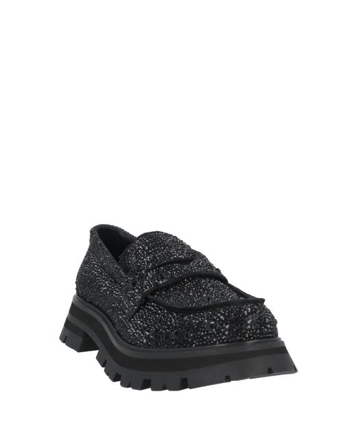 McQueen Black Loafers Leather
