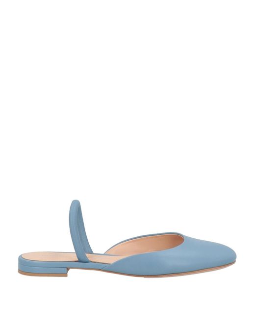 Gianvito Rossi Blue Ballerina