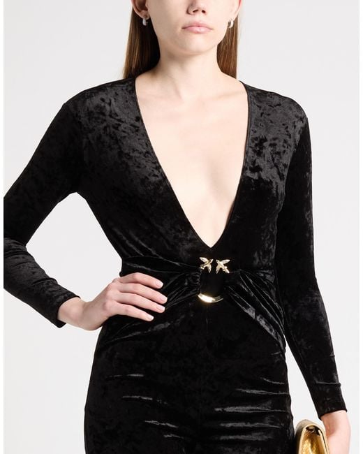 Pinko Black Jumpsuit Polyester, Elastane
