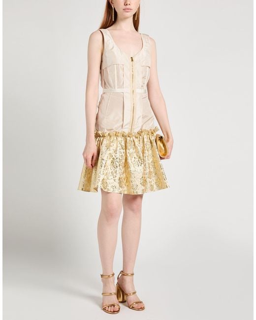 Moschino Natural Mini Dress Polyester, Polyamide