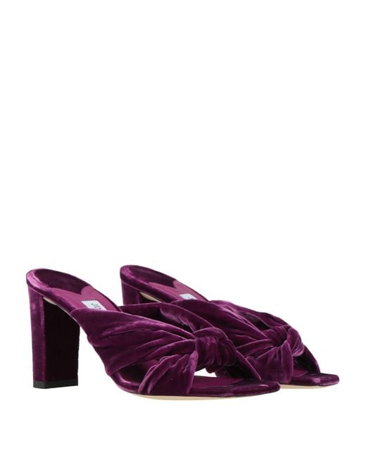Jimmy Choo Purple Mauve Sandals Textile Fibers