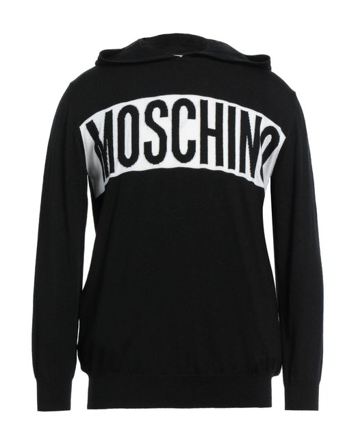 Moschino Black Sweater Virgin Wool, Polyamide, Elastane for men