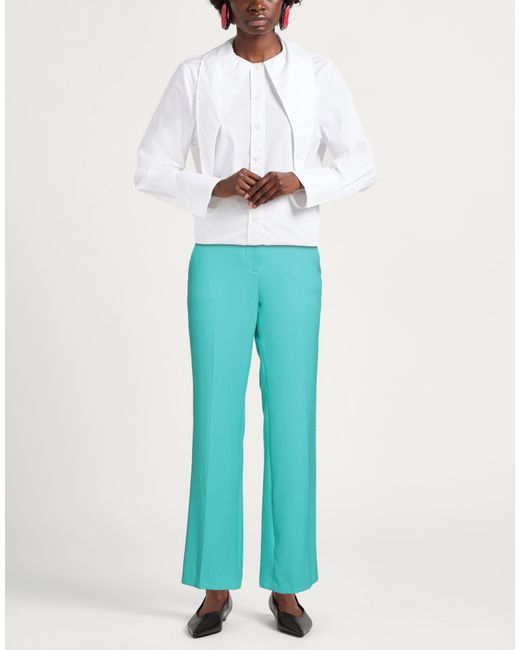 Maliparmi Blue Pants Polyester, Viscose, Elastane