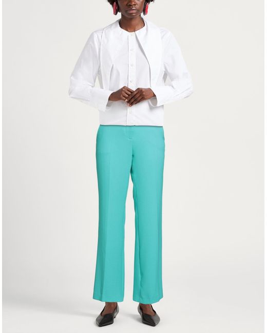Maliparmi Blue Pants Polyester, Viscose, Elastane
