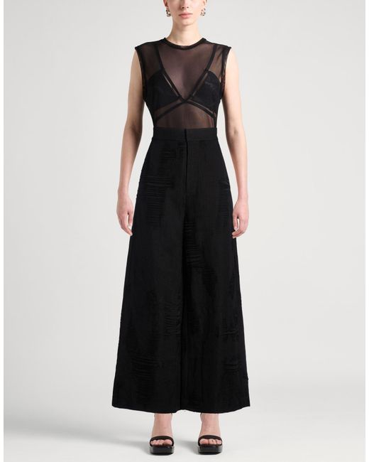 Uma Wang Black Pants Cotton, Linen