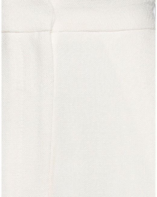TOVE White Pants Viscose, Polyamide