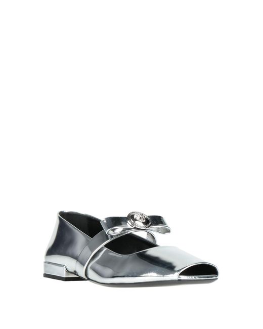Versace White Ballet Flats Calfskin