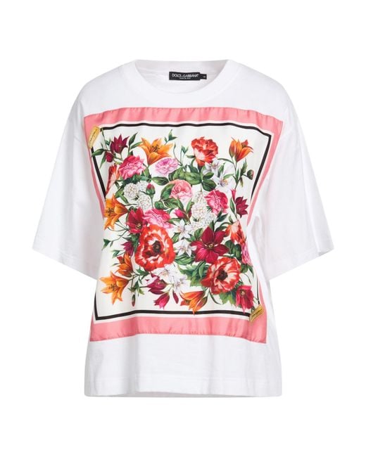 Dolce & Gabbana White T-Shirt Cotton, Silk