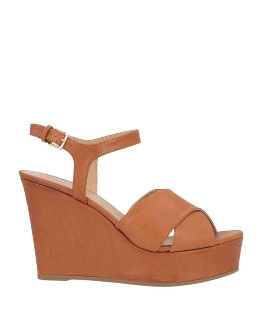 Sergio Rossi Brown Tan Sandals Leather