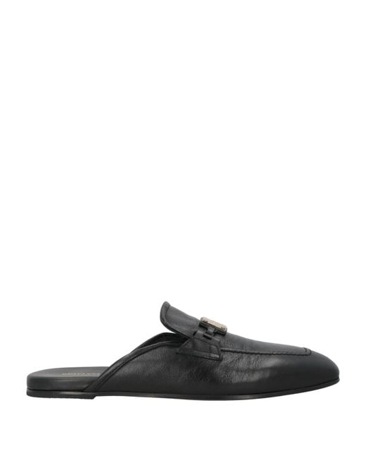 Giovanni Conti Black Mules & Clogs Goat Skin for men