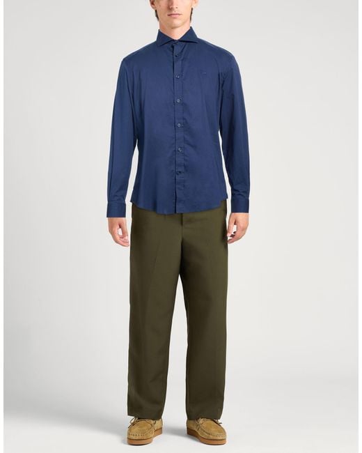 Harmont & Blaine Blue Shirt Cotton, Elastane for men