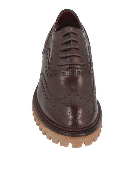 Calpierre Brown Lace-Up Shoes Soft Leather