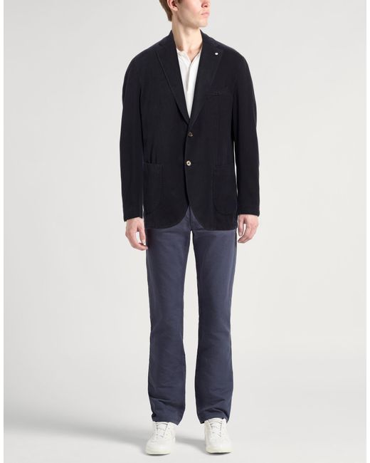 L.b.m. 1911 Blue Midnight Blazer Cotton, Cashmere for men
