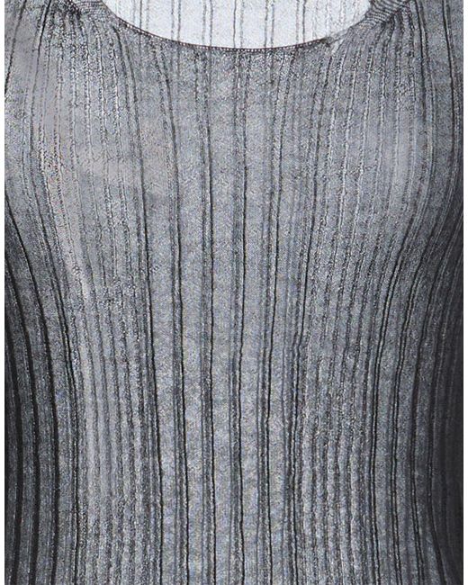 Roberto Collina Gray Top Linen, Polyester, Cotton, Elastane