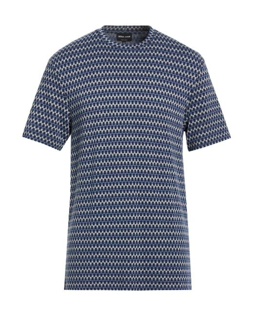 Giorgio Armani Blue Sweater Viscose, Elastane for men