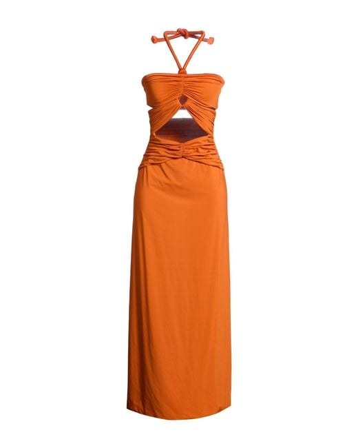 Maygel Coronel Orange Maxi Dress