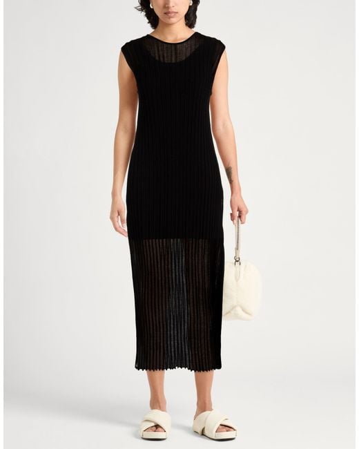 Loulou de Saison Black Midi Dress