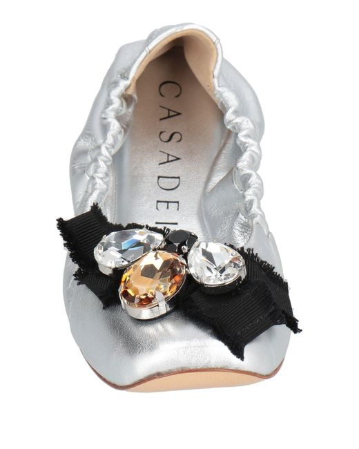 Casadei White Ballet Flats