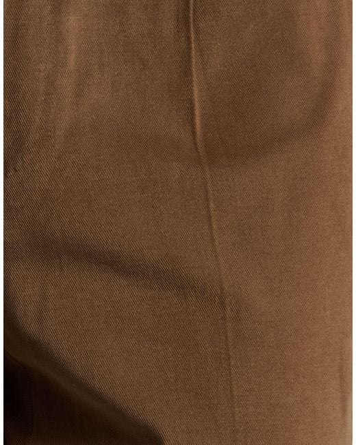 Santaniello Brown Camel Pants Cotton, Elastane for men