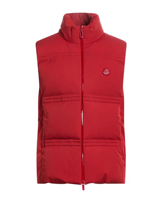 Moncler Red Vest Polyamide, Elastane for men