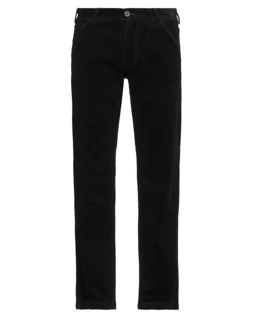 Armani Jeans Black Pants Cotton, Elastane for men