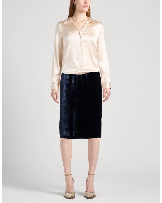 Tom Ford Blue Midnight Midi Skirt Viscose, Silk, Elastane