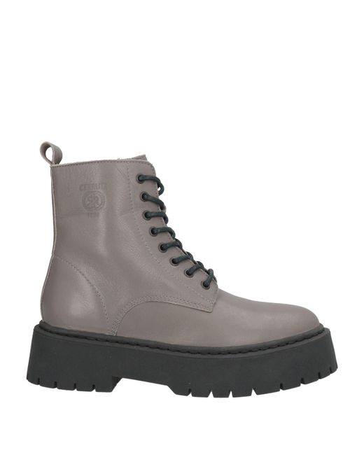 Cerruti 1881 Gray Ankle Boots Calfskin