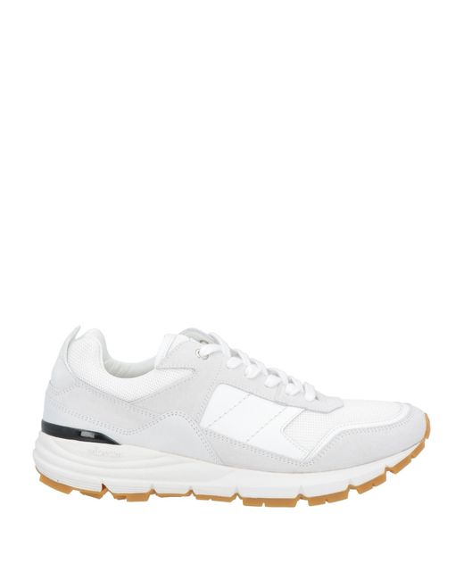 Aiezen White Sneakers Soft Leather, Textile Fibers for men