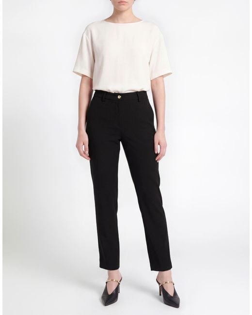CafeNoir Black Pants Polyester, Elastane
