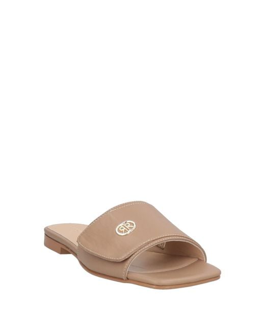 Cerruti 1881 Multicolor Khaki Sandals Cow Leather