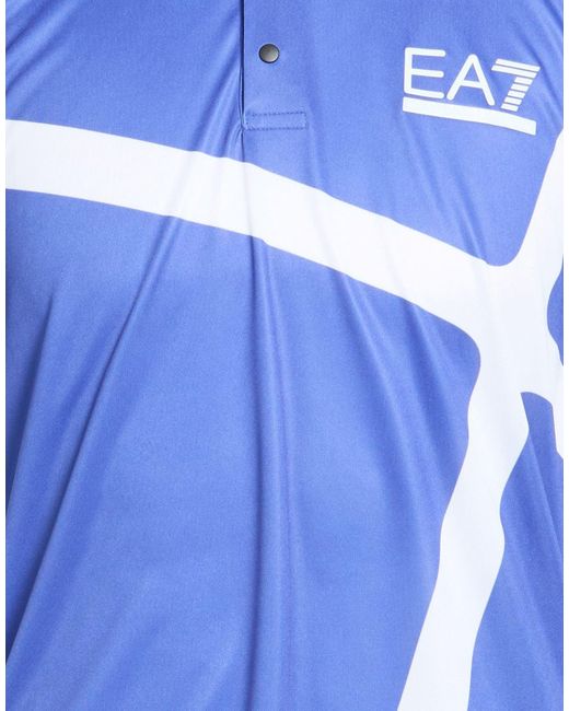 EA7 Blue Polo Shirts for men